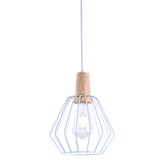 Wood Pendant Light Bar White Lamp Kitchen Modern Ceiling Lighting